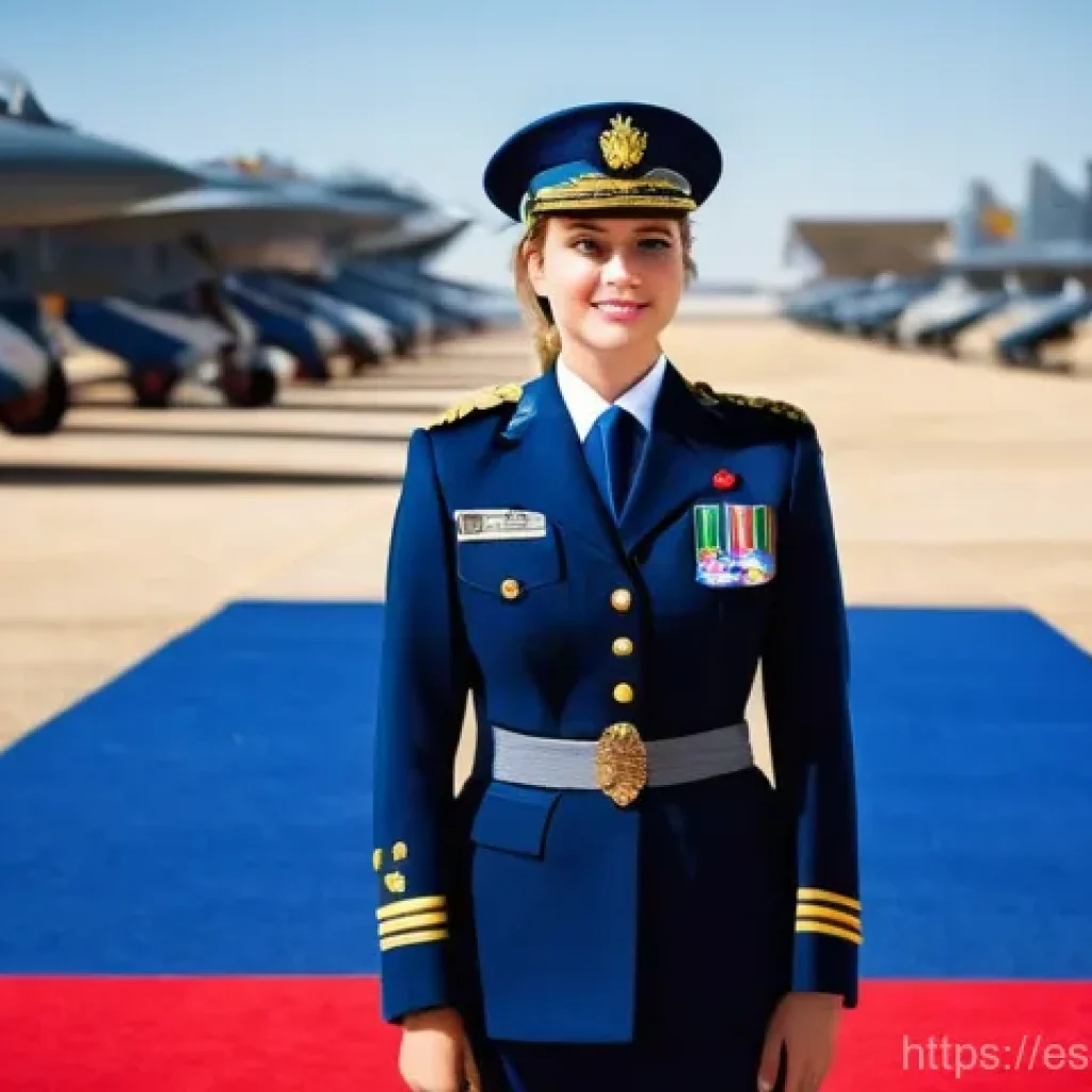 스페인 왕실과 펠리페 6세 - **Image Prompt: Princess Leonor at the Air Force Academy**
    A captivating, full-body portrait of ...
