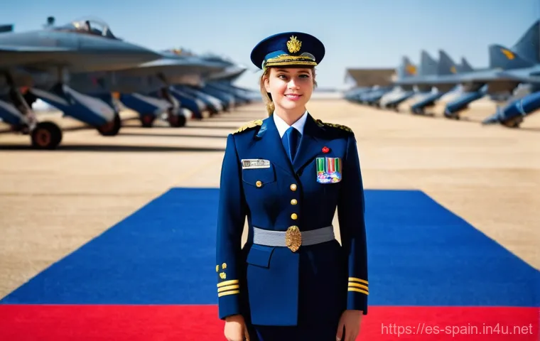 스페인 왕실과 펠리페 6세 - **Image Prompt: Princess Leonor at the Air Force Academy**
A captivating, full-body portrait of ...