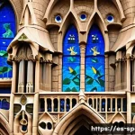 사그라다 파밀리아 건축 이야기 - **Prompt 1: The Luminous Nativity Fa&ccedil;ade at Dawn**
    "A stunning, highly detailed architectural ph...